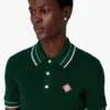 Polo vert à manches courtes en crochet