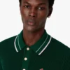 Polo vert à manches courtes en crochet