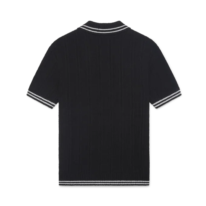 Polos en bouclé avec bordure argentée