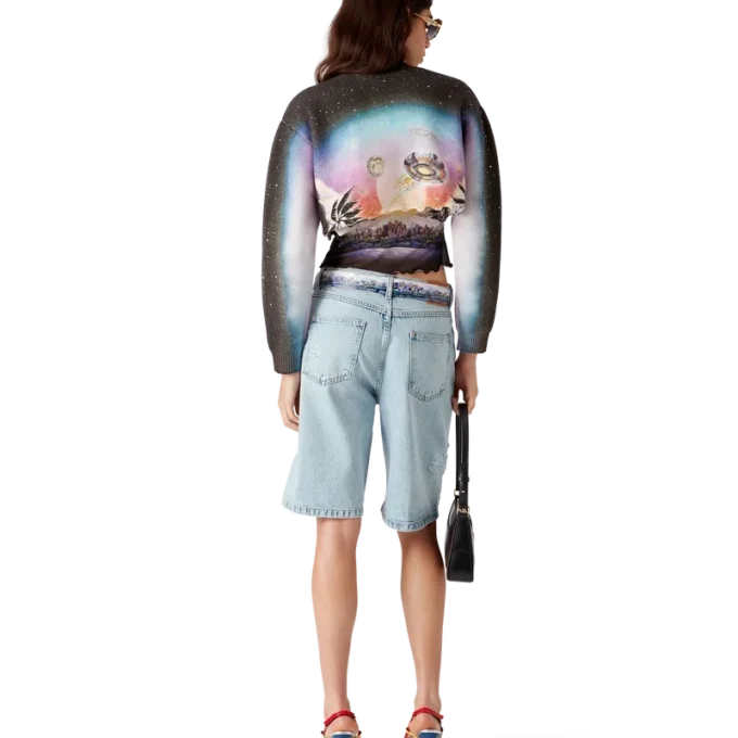 Pull court en mélange de cachemire La Pramonition