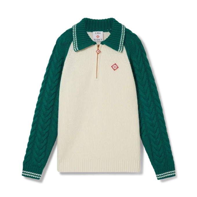 Pull en cachemire à mailles torsadées