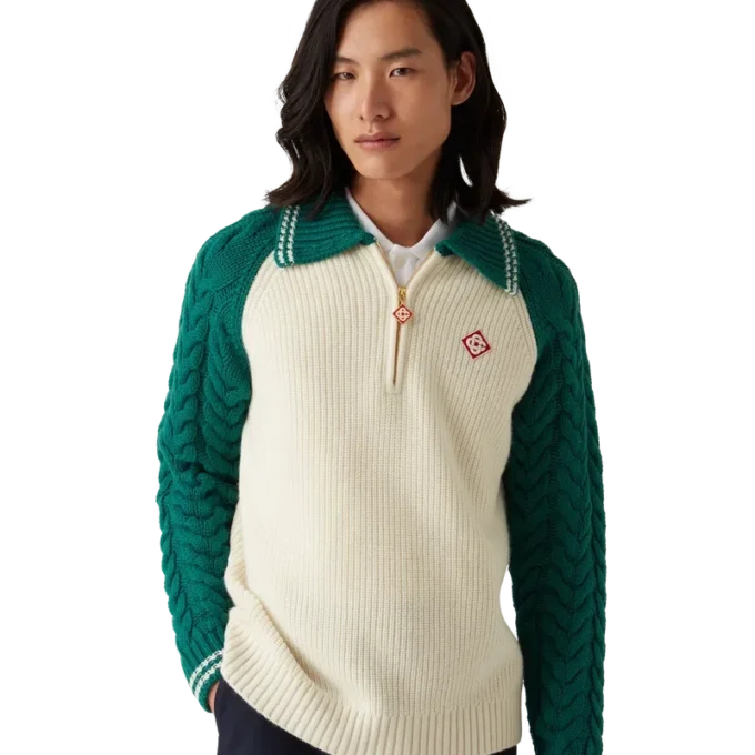 Pull en cachemire à mailles torsadées