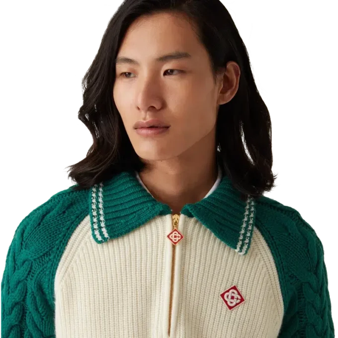 Pull en cachemire à mailles torsadées