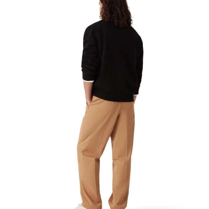 Pull en coton brodé avec motif champignon