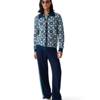 Pull zippé en maille Monogram