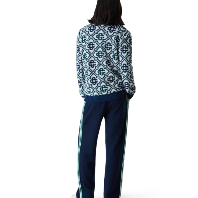 Pull zippé en maille Monogram Pull zippé en maille Monogram