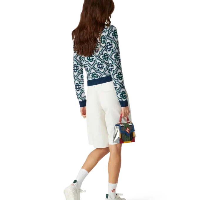 Pull zippé en maille Monogram Pull zippé en maille Monogram