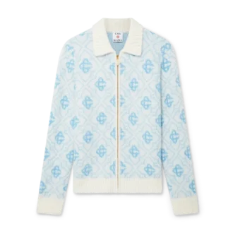 Pull zippé en mohair Monogram