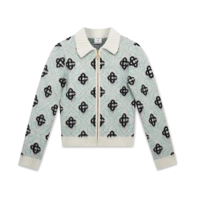 Pull zippé en mohair Monogram Pull zippé en mohair Monogram