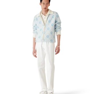 Pull zippé en mohair Monogram