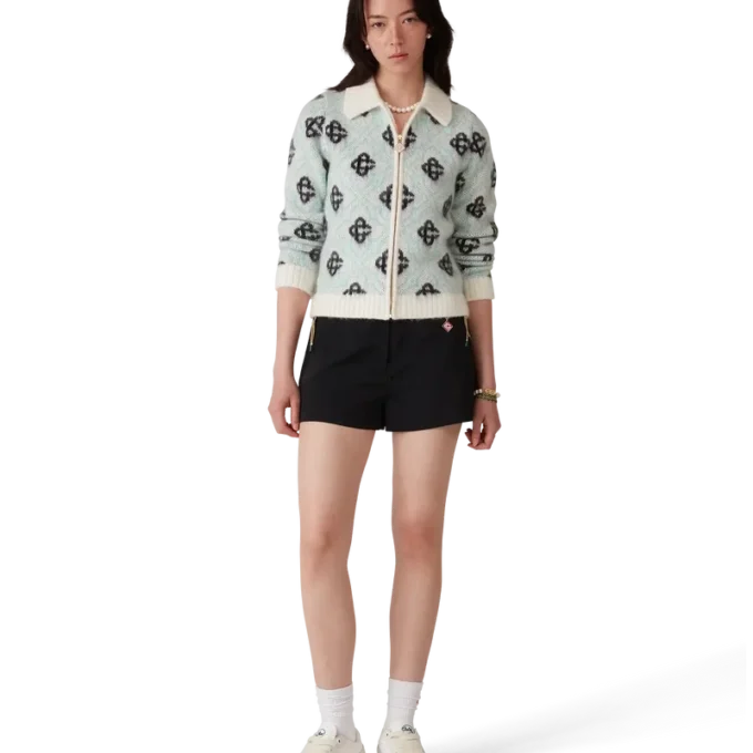 Pull zippé en mohair Monogram Pull zippé en mohair Monogram