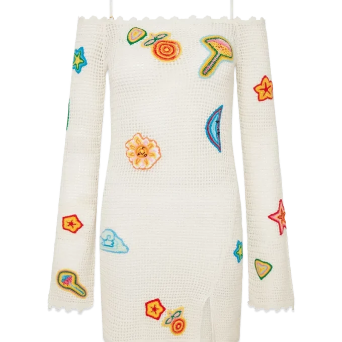 Robe au motif crochet
