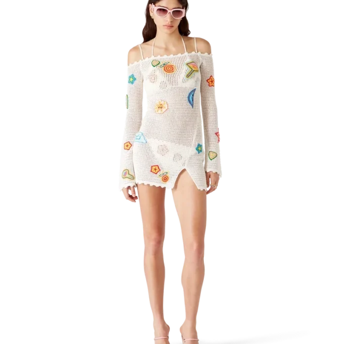 Robe au motif crochet