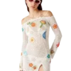Robe au motif crochet