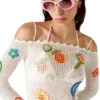 Robe au motif crochet