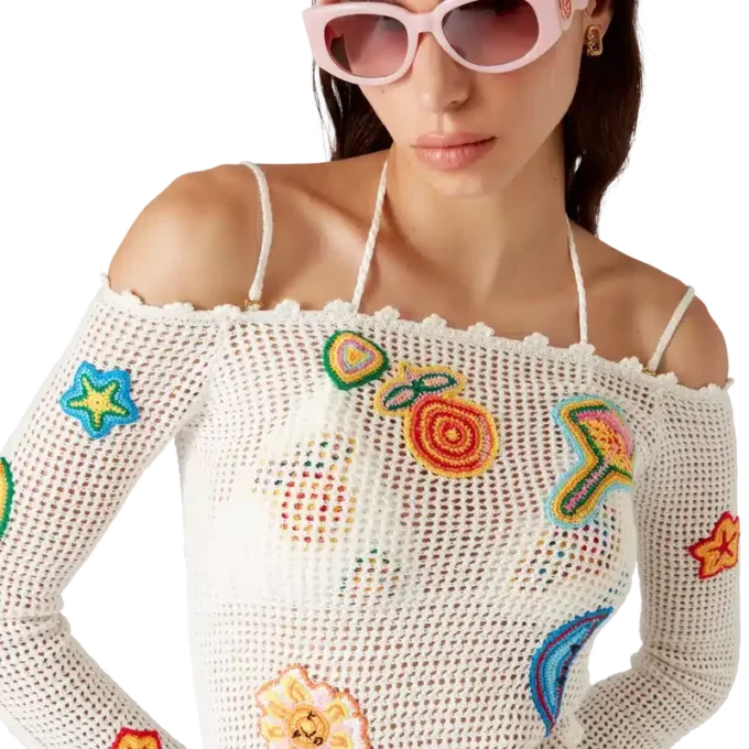 Robe au motif crochet
