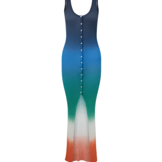 Robe à côtes dégradées