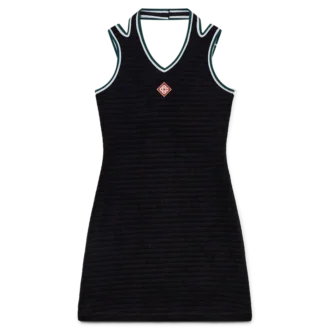 Robe de tennis en velours texturé