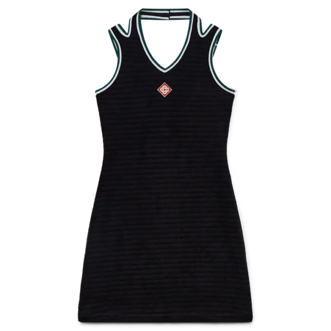 Robe de tennis en velours texturé