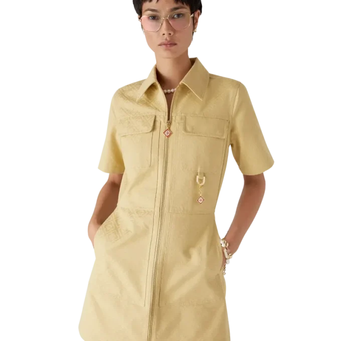 Robe en jacquard Monogram en coton