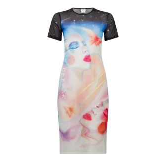 Robe à manches courtes en maille Galactic Connection