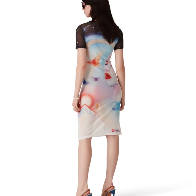 Robe à manches courtes en maille Galactic Connection Robe à manches courtes en maille Galactic Connection