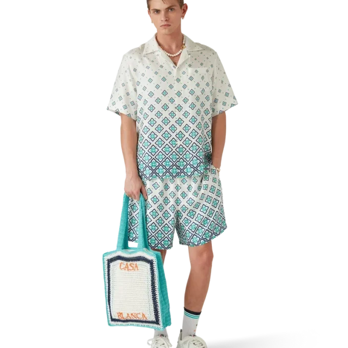 Sac au crochet rayé Sac au crochet rayé