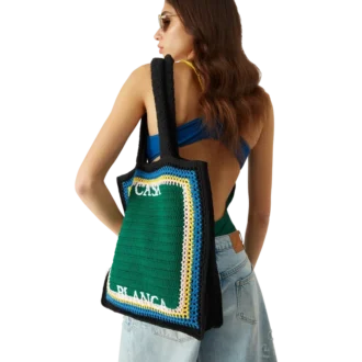 Sac au crochet rayé