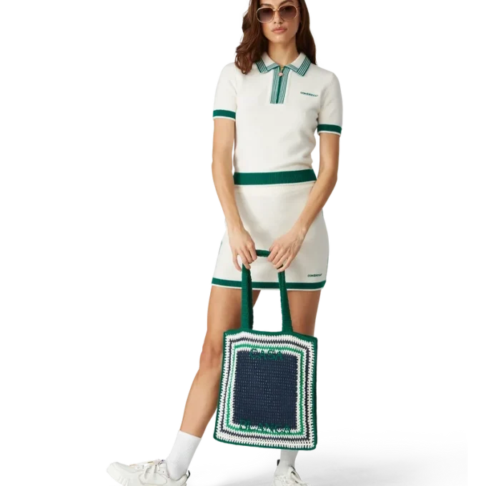 Sac au crochet rayé