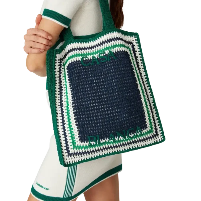 Sac au crochet rayé