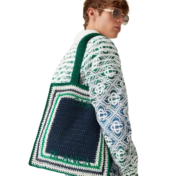 Sac au crochet rayé