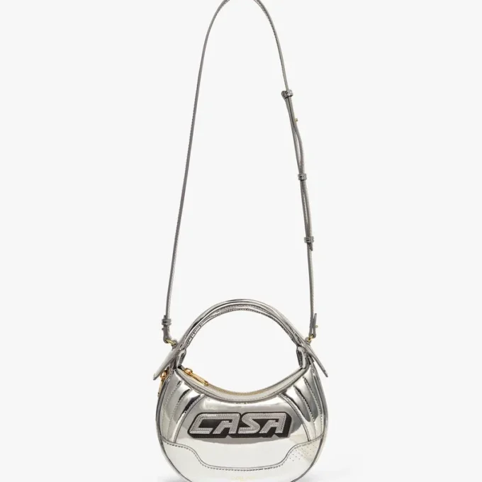 Sac Biker argenté
