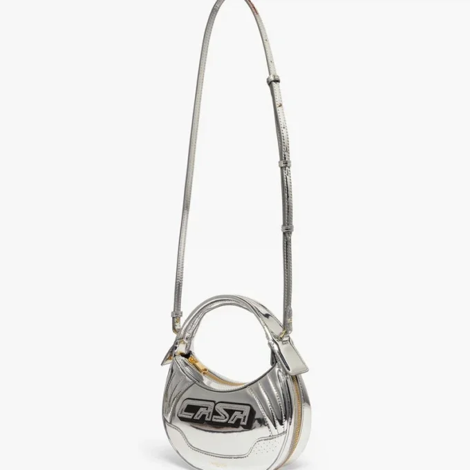 Sac Biker argenté