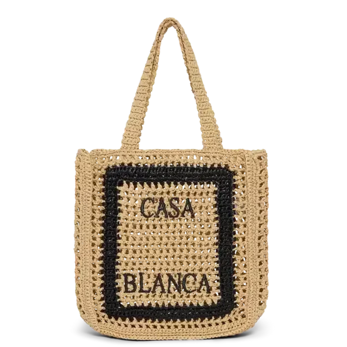 Sac cabas en raphia naturel