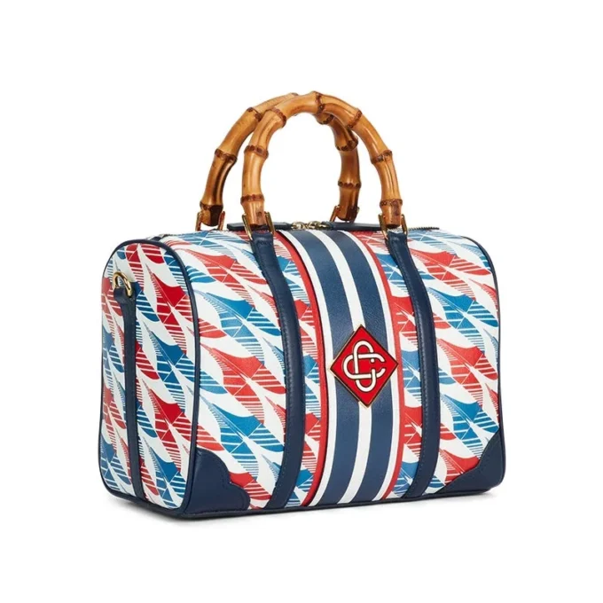 Sac de week-end à motif pied-de-poule