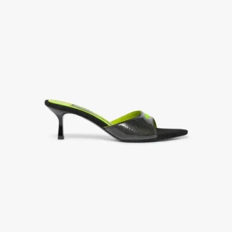 Sandales mules à talons noires