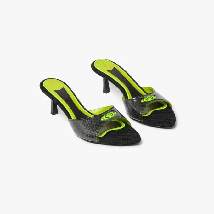 Sandales mules à talons noires
