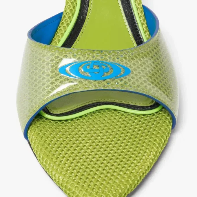 Sandales mules à talons vertes