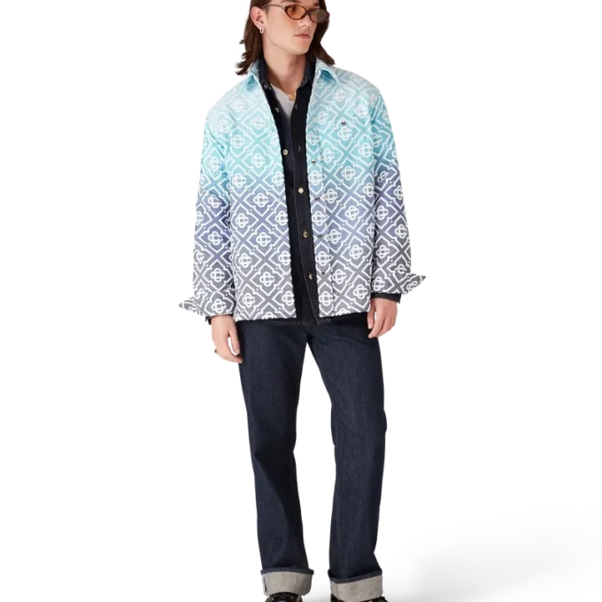 Shacket en jacquard dégradé Monogram Shacket en jacquard dégradé Monogram