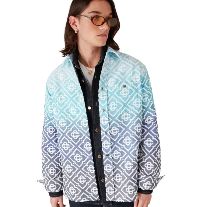 Shacket en jacquard dégradé Monogram Shacket en jacquard dégradé Monogram