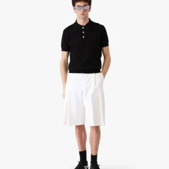 Short baggy plissé blanc