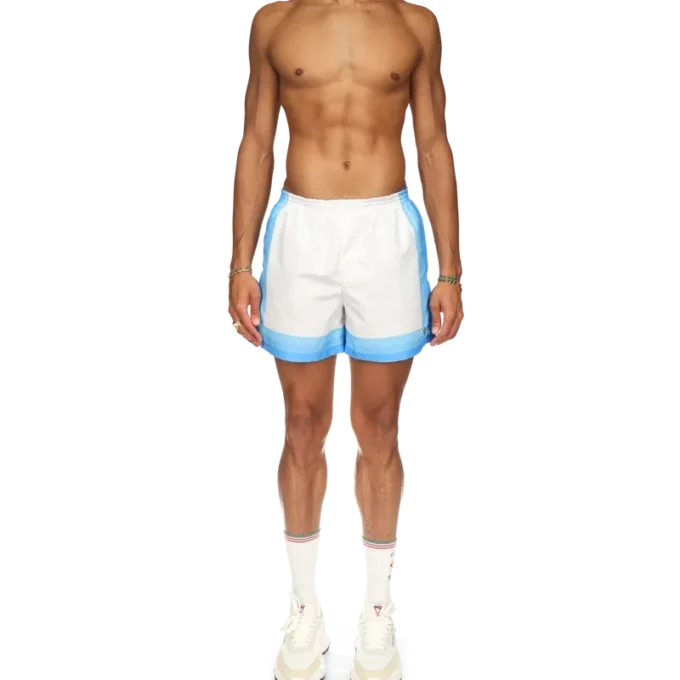 Short de bain bleu dégradé