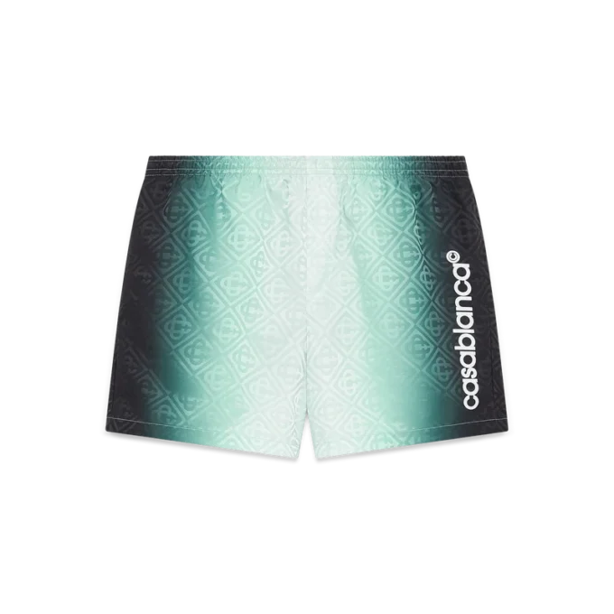 Short de bain en jacquard monogramme dégradé Short de bain en jacquard monogramme dégradé