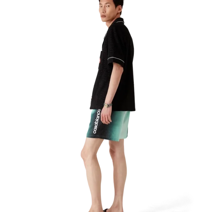 Short de bain en jacquard monogramme dégradé Short de bain en jacquard monogramme dégradé