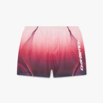 Short de bain imprimé dégradé aubergine Short de bain imprimé dégradé aubergine