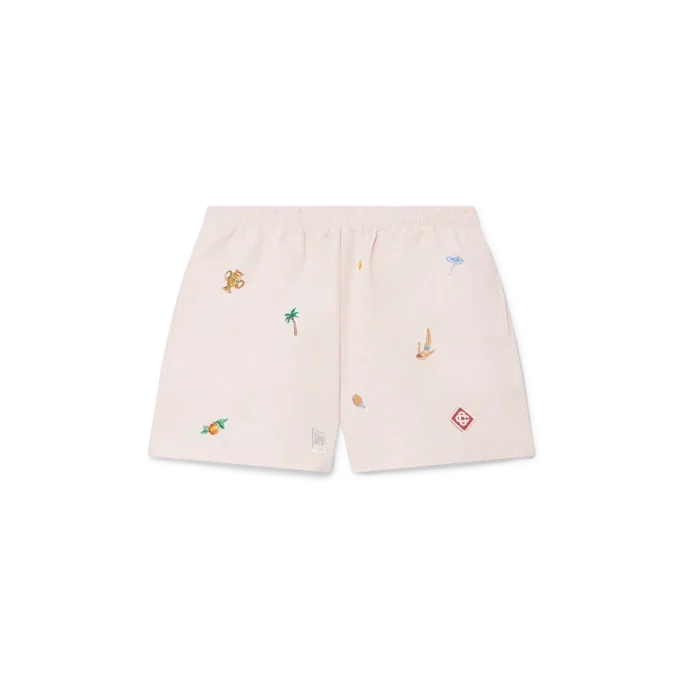 Short de bain à motif brodé