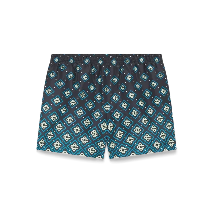 Short de bain noir dégradé à imprimé Monogram Short de bain noir dégradé à imprimé Monogram