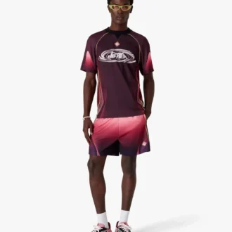 Short de football dégradé aubergine