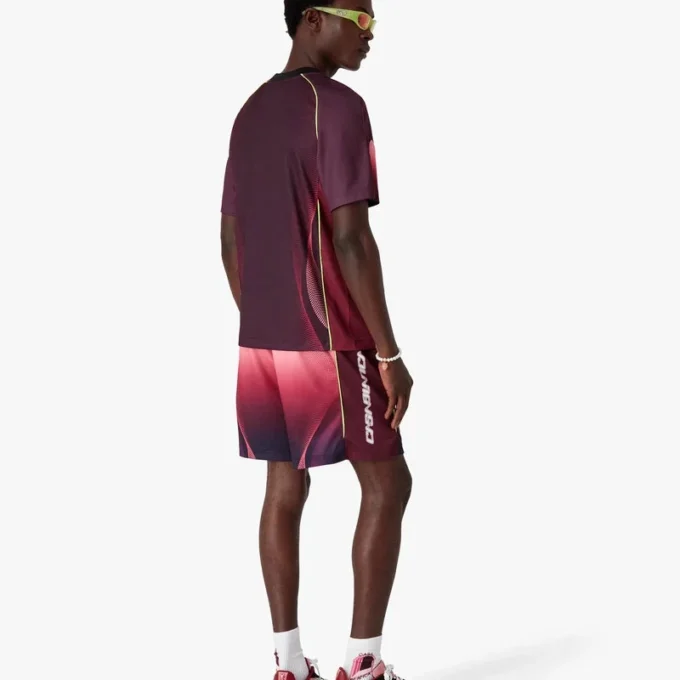 Short de football dégradé aubergine Short de football dégradé aubergine