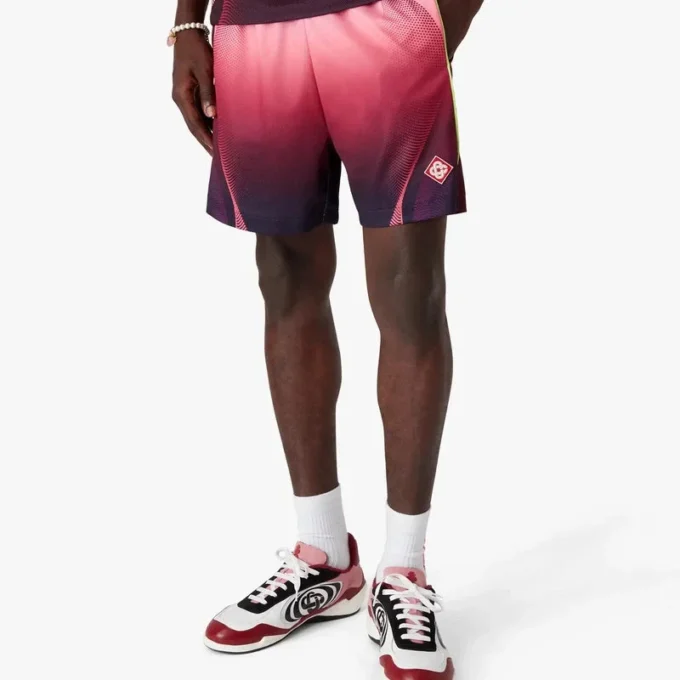 Short de football dégradé aubergine Short de football dégradé aubergine